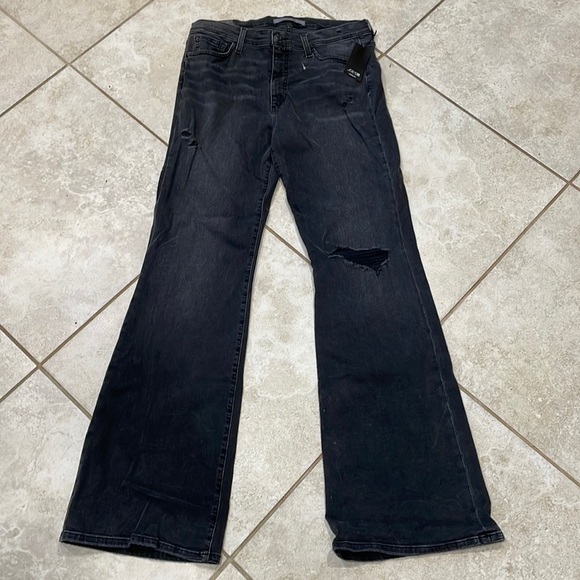 NWT! Joe’s Jeans High Rise Destroyed Flare Jeans Black 32 - Picture 1 of 8